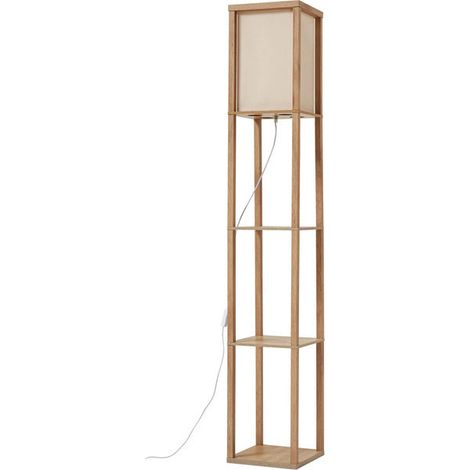 [GEBRAUCHT] B-Ware Lindby Stehleuchte Lampen Birta Regal Holz holzfarben weiß Textil Kiefernholz (1/2)