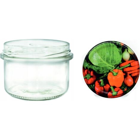 Glas 235ml + Deckel 8 Stk.