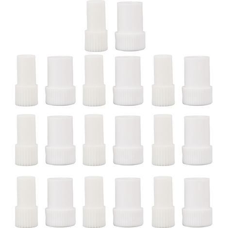 Jeu de 10 embouts d'aspiration salivaires jetables, blancs, adaptateurs à succion faible ou forte, pour clinique dentaire, usage oral unique. (1/5)