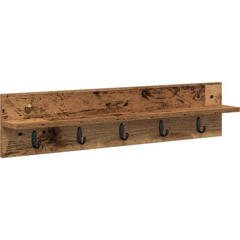 Maison Exclusive - Wandmontierter nachttisch Altholz 80 x 10,5 x (1/5)