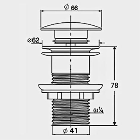 Bonde Lavabo Pop Up - Or - Compatible Salle De Bain Cuisine Balcon - 7,8 x 6,6 x 4,1 cm - 1 Pièce (1/4)