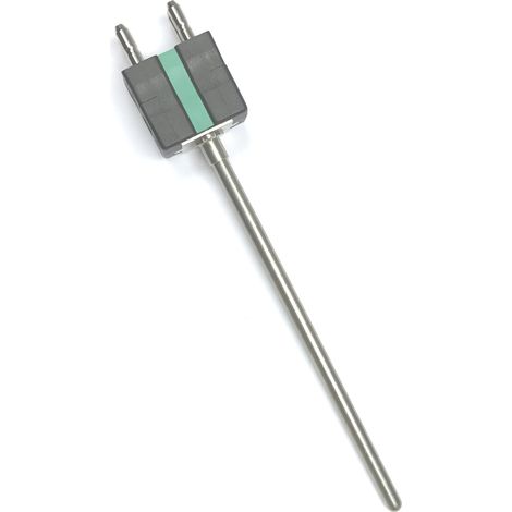Thermocouple type K Ø 3mm, L 150mm, +1100°C max à Fiche mâle miniature ( Prix pour 1 )
