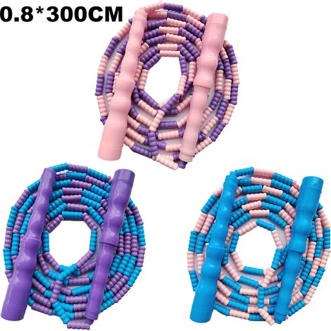 Corde à sauter anti-nœuds pour rester en forme, corde à sauter à perles souples ajustables - exercice sain (1/5)