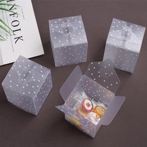 50 Pièces Boîte cadeau boîte Cadeau Petit, emballages cadeaux, Cadeau Transparent Box 6 6 6cm, des Bonbons, des Bijoux Bote pour Mariage, Anniversaire, Party garden party Baptême (1/4)