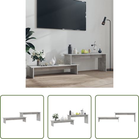 Betonfarbe - TV-Schrank Betongrau 180x30x43 cm Holzwerkstoff (1/5)