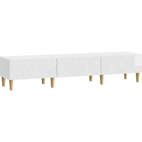 TV Cabinet 147 x 34.5 x 30 cm High Gloss White Engineered Wood vidaXL