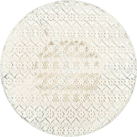 Maison Exclusive - Tavolino da Bar Vintage Circolare in Metallo 40x70cm Bianco