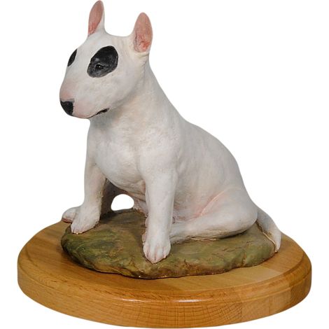 Bull Terrier, Bull Terrier I - statuetta dipinta, figurina, realizzata dall'artista, marchio Art-Dog (1/4)