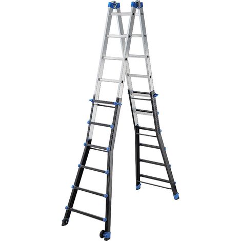 Echelle pliable multifonction télescopique 4x6 échelons 6,35m/7,15m Hailo ProfiLine (1/5)