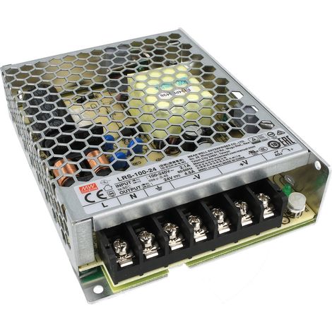 Alimentation à commutation 108W 24Vdc 4.5A Double Uscita LRS-100-24 MEANWELL (1/4)