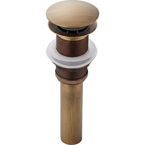 Bonde d’évacuation click-clack – Bronze rétro – Laiton – Anti-blocage – 0,4 kg (1/5)