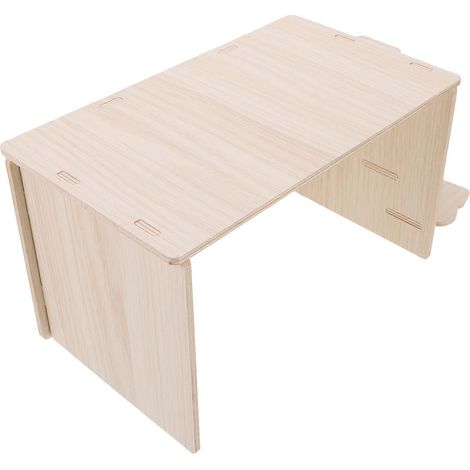 Cabane en bois massif pour hamster avec échelle, compatible avec les hamsters. (1/5)