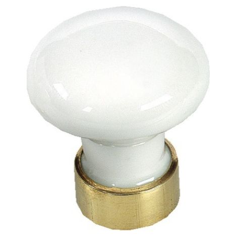 Bouton de tiroir diamètre 35mm porcelaine laiton - MERIGOUS LIMOGES - V527011100