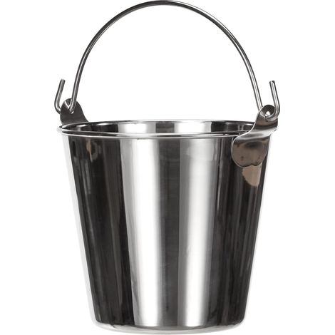 1 Seau Inox, Diamètre 16 Cm, Capacité 1,9 L, Gris, Pour Cocktails (1/5)