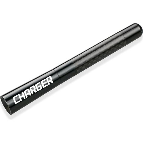 Antenne radio de voiture en fibre de carbone de 12 cm (noire - pour CHARGER) compatible avec Avenger, Caliber, Caravan, Challenger, Charger, Durango et Journey. Accessoires auto. (1/5)