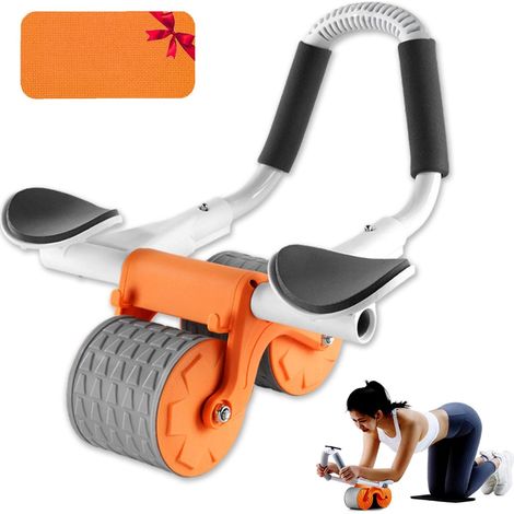 Ab-Roller mit Ellbogenstütze, automatischem Rücklauf und Doppelrollen – Bauchmuskeltrainer – Ab Wheel (1/5)