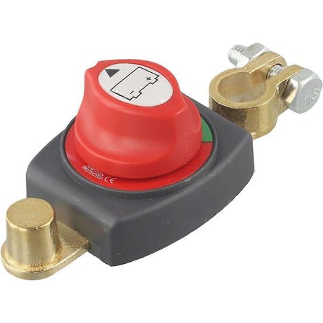 Disjoncteur de batterie compatible 275A, isolateur marin étanche robuste 12V/48V, goujon en cuivre pour camping-car/caravane. (1/5)