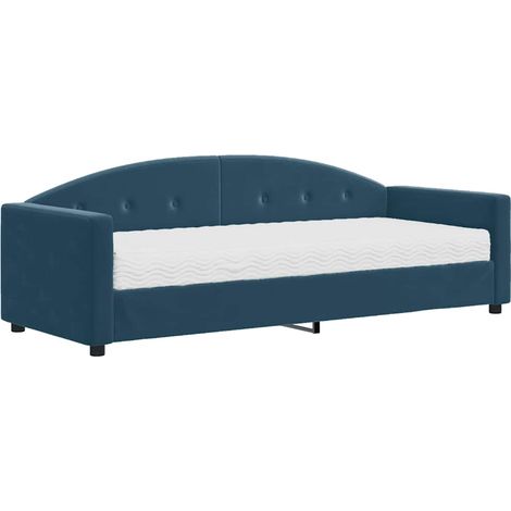 Maison Exclusive - Divano Letto con Materasso Blu 80x200 cm in Velluto