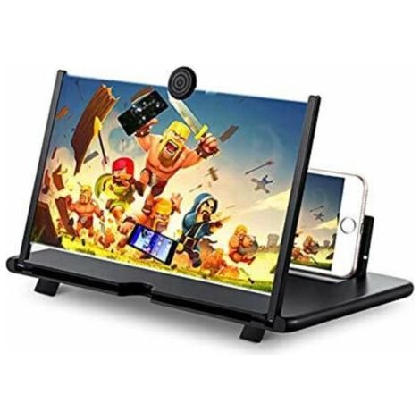 Amplificateur d'écran de Téléphone Portable, Loupe d'écran Retirable 3D haute définition avec support pliable pour jeu vidéo