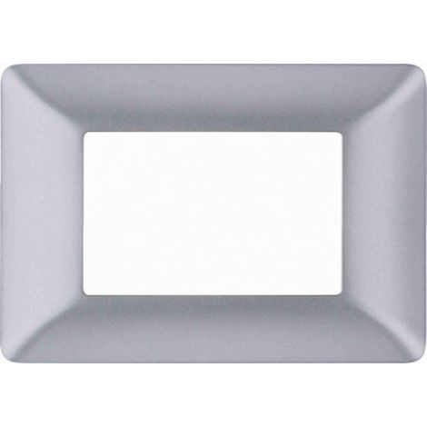 Placca 3 posti  Silver Compatibile con Bticino matix come am4803msl