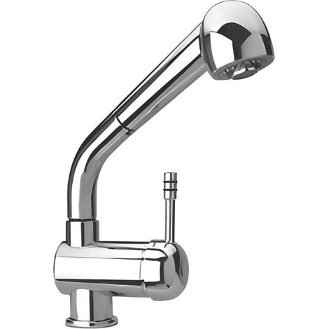 Miscelatore monoforo lavello doccia estraibile Paini 64CN566 satinato H23.25xL20.2