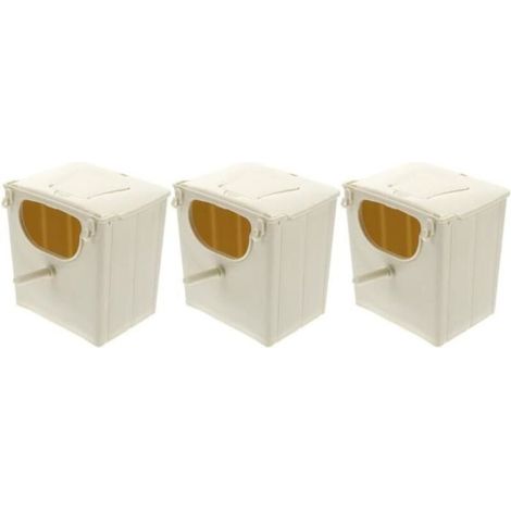 Boîte D\'élevage De Nid D\'oiseau: 3 Pièces Nichoir De Perruche Nichoir D\'oiseau Nichoir D\'élevage en Plastique Maison D\'élevage Nid (1/4)