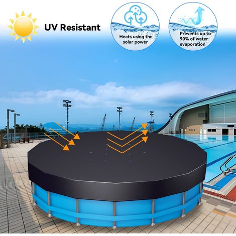 Copertura per mobili da giardino da 15 piedi, rivestimento in argento 210d, impermeabile e antipolvere, copertura per piscina rotonda con sabbia, copertura per trampolino, copertura per piscina rotond (1/5)