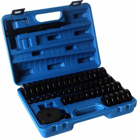 Juego de 52 piezas de extractores de rodamientos, bujes y anillos, de 18 a 74 mm.