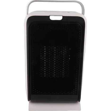 Chauffage d'appoint céramique PTC 1000W oscillant 90° avec télécommande mode éco silencieux noir blanc pour bureau chambre (1/5)