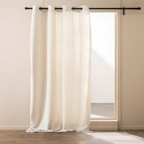 Rideau en Tissu Bouclette "Winona" 140x260cm Naturel