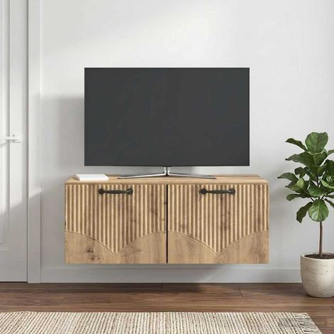 vidaXL Wall-Mounted TV Cabinet 78.5 x 41 x 30 cm Artisan Oak (1/5)