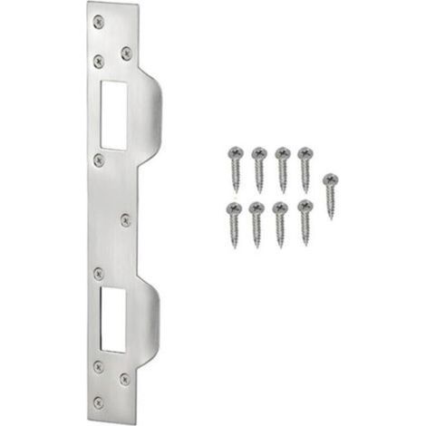 Serrure blanche pour plaques métalliques de 5-1/2 à 6 pouces, sécurité de porte intérieure et extérieure, protège le cadre de la porte