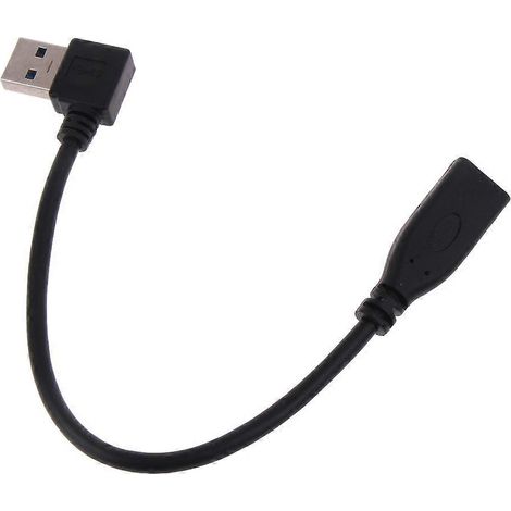 Adaptateur coudé USB 3.1 vers USB-A de 20 cm, câble convertisseur de données et de charge (1/5)