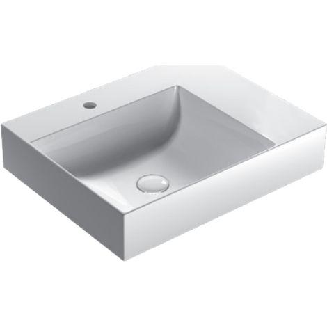 Lavabo en céramique 60x47 cm Globo T-EDGE Le Lastre B6R60SBI  Blanc - Céramique