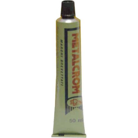Metalcrom pate a' polir 50 ml pour me'taux adapte'e aux fours de cuisine cuisinie'res a' gaz en acier