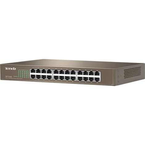 Tenda TEF1024D - Non-géré - Fast Ethernet (10/100) - Full duplex - Grille de montage (1/2)
