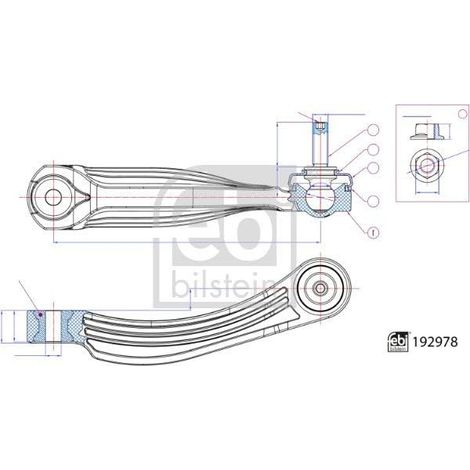 Entretoise/tige, stabilisateur FEBI BILSTEIN 192978 AUDI 1EA 505 465 2 699 302