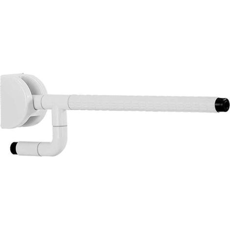Barre d'appui blanche pour salle de bain, barre de sécurité pour toilettes, main courante antidérapante, support stable, fixation invisible (1/2)