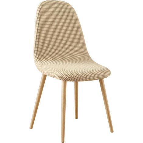 Housse de Chaise Extensible "Sacha" 40-50cm Beige Lin (1/5)