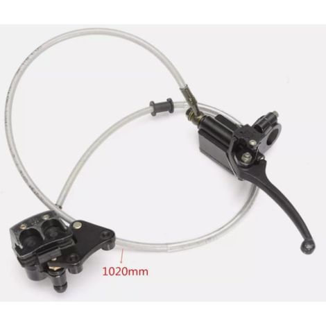 Kit frein hydraulique avant complet pour pit bike 50cc-140cc, étrier, maître cylindre, durite, plaquettes (1/5)