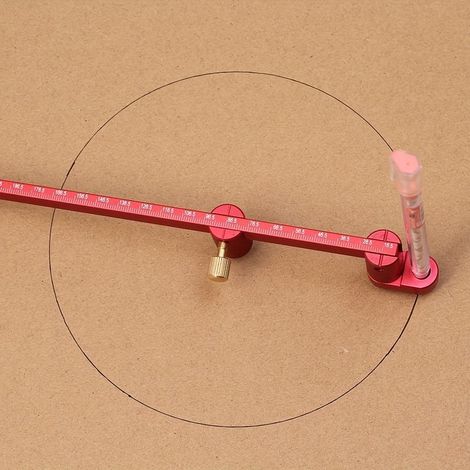 Compas de Menuiserie Réglable – Règle de Traçage Circulaire en Aluminium – Outil de Précision pour Dessin Technique