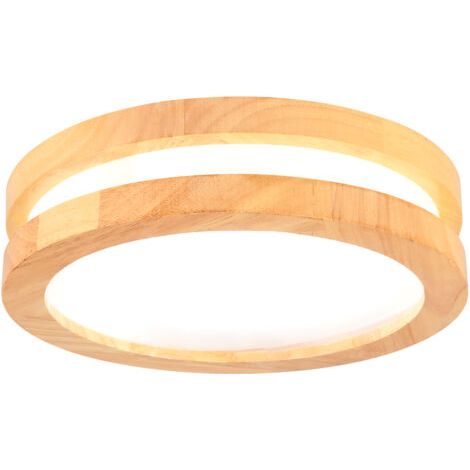 royaluxe- 20CM Plafond Moderne À Leds Plafonniers Intérieurs Plafonnier en Bois Pour Couloir Chambre Cuisine Salon 6500K