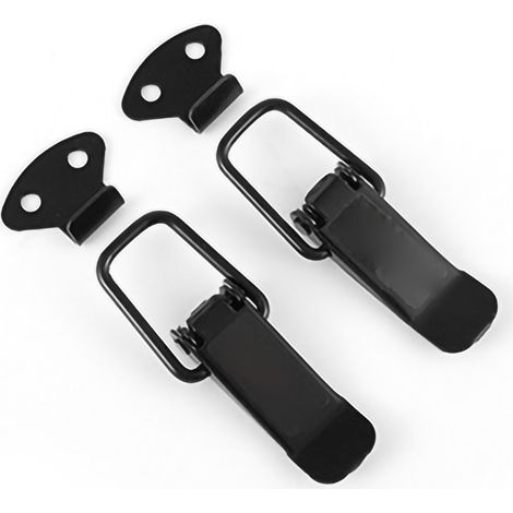 Coppia di chiusure a sgancio rapido per portellone posteriore del paraurti dell'auto, ganci di bloccaggio, accessori esterni per camion automatici, galvanizzati neri S.