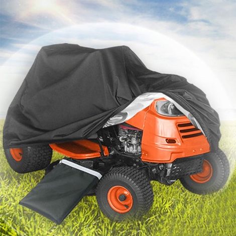 Funda para tractor,Funda para cortacésped,Impermeable,a prueba de polvo y resistente a los rayos UV,183137117 cm,Negra (1/5)