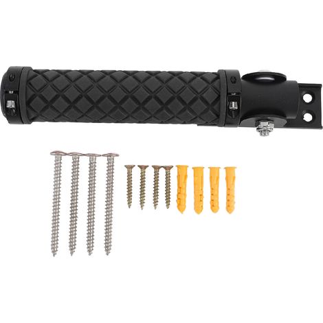 Flip Up Grab Bar Doorway Flip Assist Handle Non Slip Door Assistant Support Grip Handle for Wall Doorframe Stairs Steps Seniors Elderly Black (1/5)