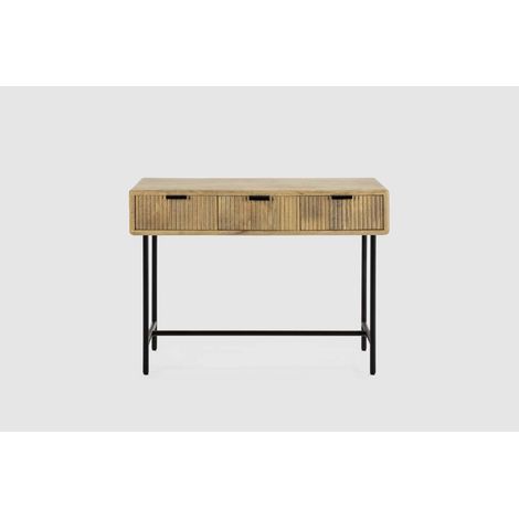 Consola 3 cajones modelo Michel acabado madera de mango, 76cm(alto) 100cm(ancho) 38cm(largo) (1/3)