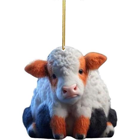 Décorations de Noël en forme de chaussure des Highlands écossaises, décorations de Noël sur le thème de la ferme, décoration de sapin de Noël suspendue en forme de chaussure des Highlands écossaises ( (1/5)