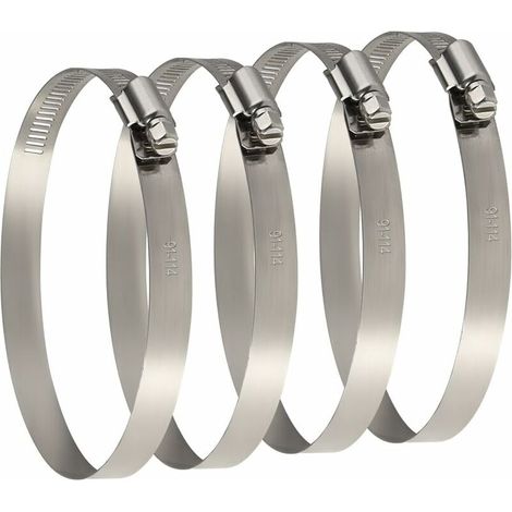 Green Mobility-4 Pcs Collier de Serrage Tuyau Ajustable en Acier Inoxydable Pour Fixer Souples Durites (91-114 mm) (1/5)