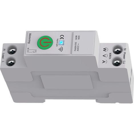Disjoncteur Intelligent Connecté WiFi 63A TY APP avec Compteur Électrique, Contrôle à Distance et Programmation Temps pour Maison Intelligente (1/5)