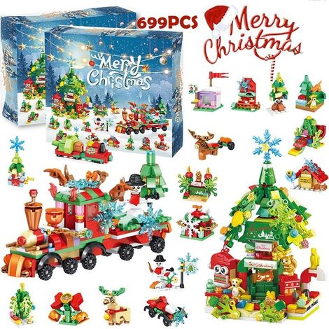 Une autre décoration de Noël, le lutin farceur Nouvelle boîte avec le train de l'Avent du pôle Nord